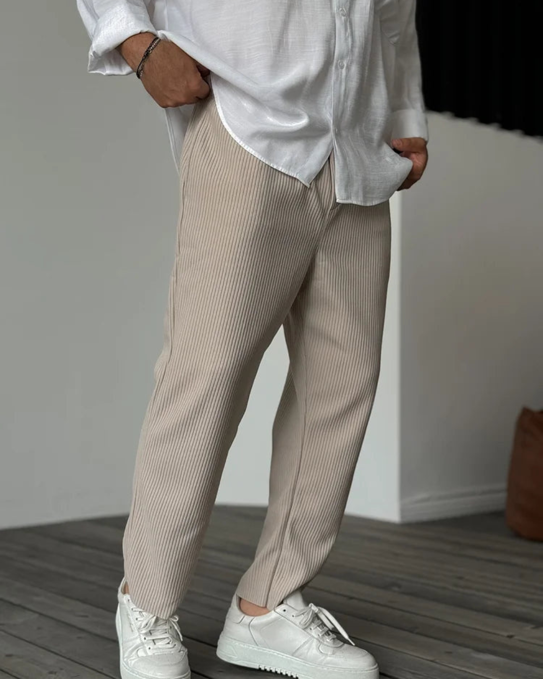 Pantaloni de Lux Pentru Bărbați din țesătură Moale 