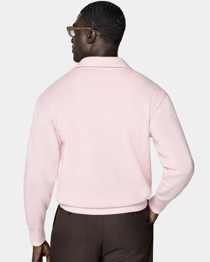 Tricou Polo cu Mânecă Lungă din Tricot Premium pentru Bărbați