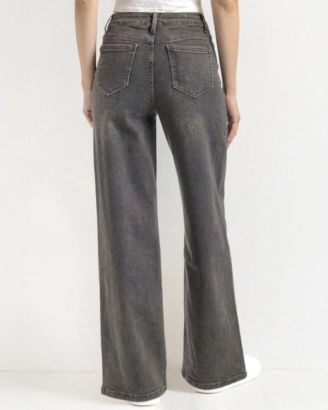 Blugi Pentru Femei cu Talie înaltă, Picioare Largi și Buzunare Multiple