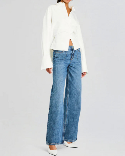 Pat minimalist cu plămâni bărbătești și haine perfecte pentru femei