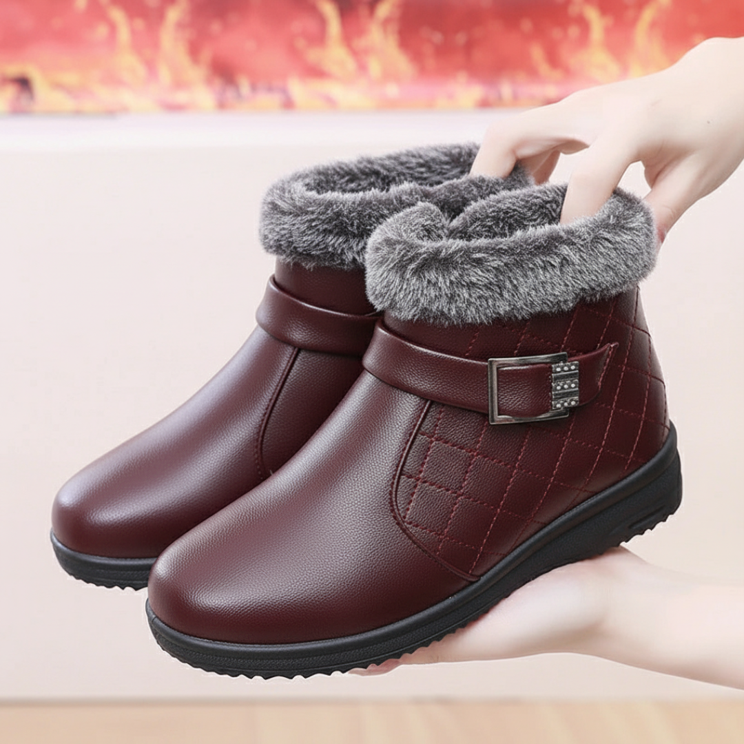 Cizme de Iarnă Moi pentru Femei cu Căptușeală din Blană Artificială