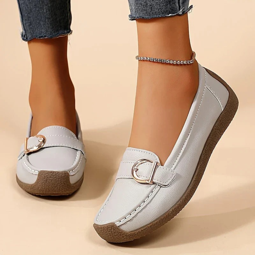 Pantofi casual ergonomici din piele pentru femei