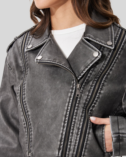 Jacheta din piele scurtă pentru femei®