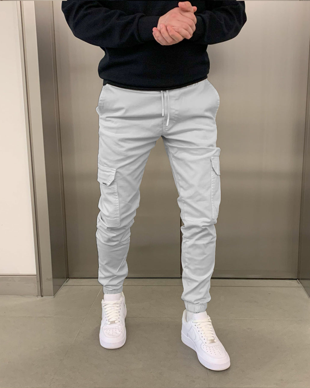 Bărbați bumbac Jogger Cargo Elasticated