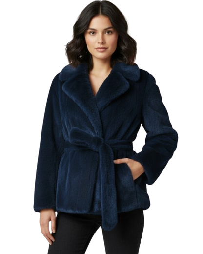 Jachetă din piele sintetică cu stil sofisticat pentru femei®