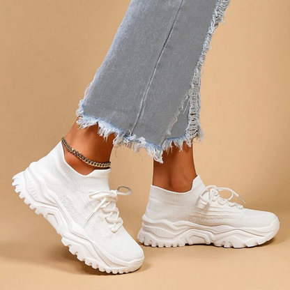 Teniși minimalisti cu șireturi pentru femei