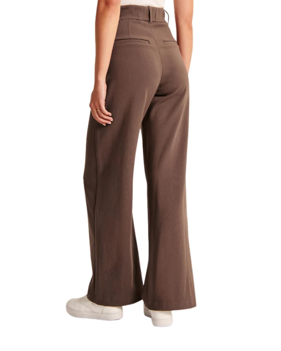 Pantaloni cu Talie Înaltă pentru Femei, cu Crăpături Elegante și Croială Largă