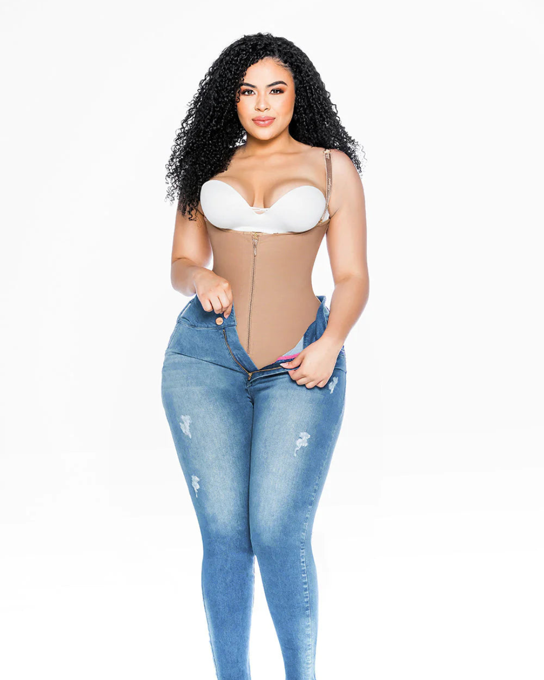 Shaper de Reducere a Spatelui Inalt cu Fermoar Invizibil 