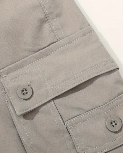 Pantaloni de Lucru Drepți pentru Bărbați, cu Mai Multe Buzunare 