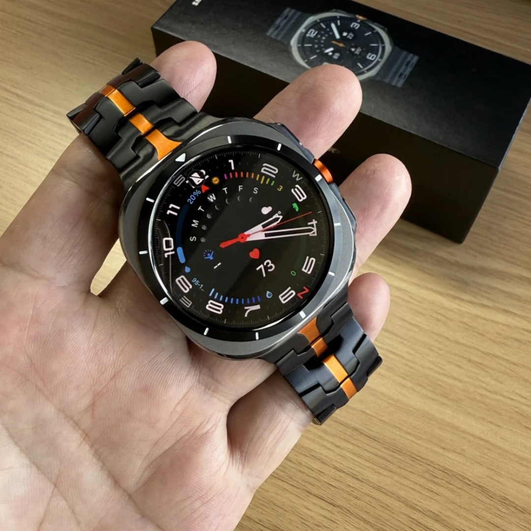 Ceas sportiv cu curea din titan futurist și funcțional