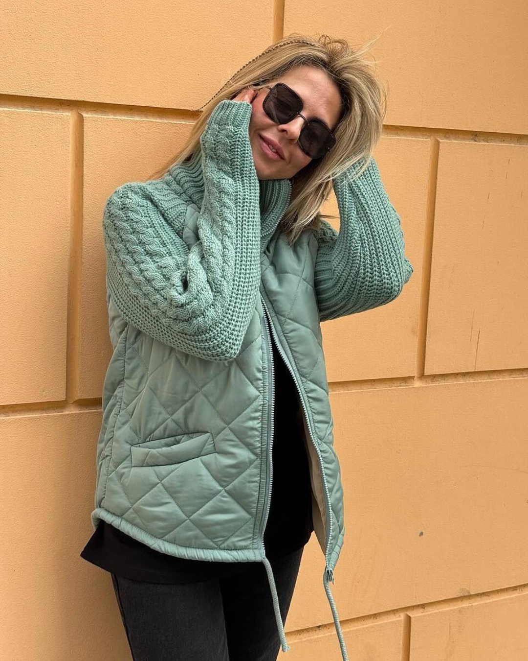 Jachetă casual cu mâneci lungi și fermoar pentru femei®