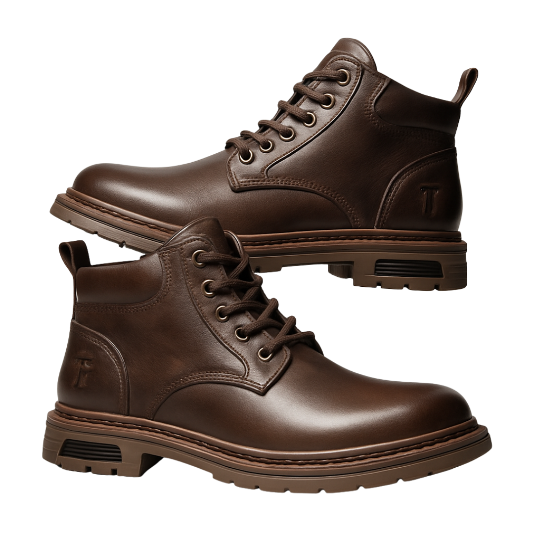 Bocanci bărbați stil militar cu talpă robustă