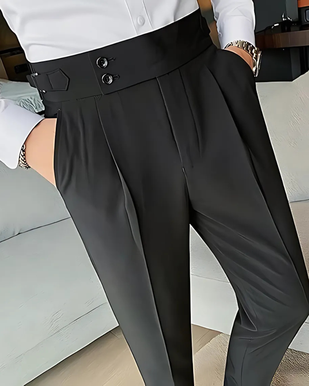 Pantaloni Casual Pentru Bărbați în Culori uni