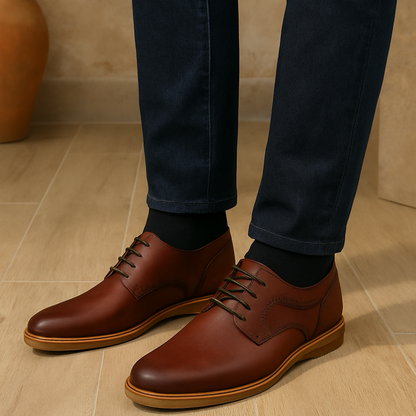 Pantofi casual maro cu talpă înaltă Portland®