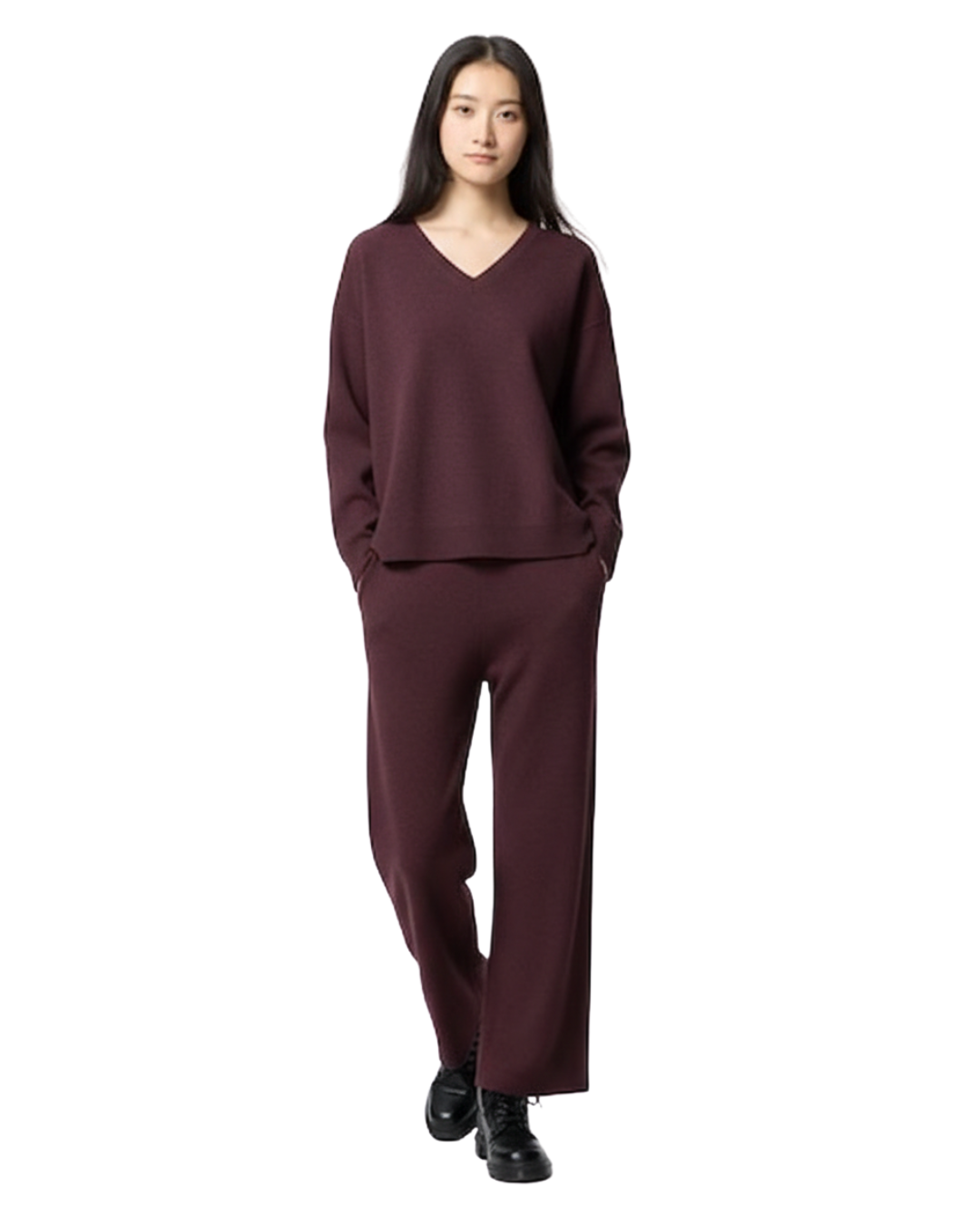 Pulover cu Guler în V®