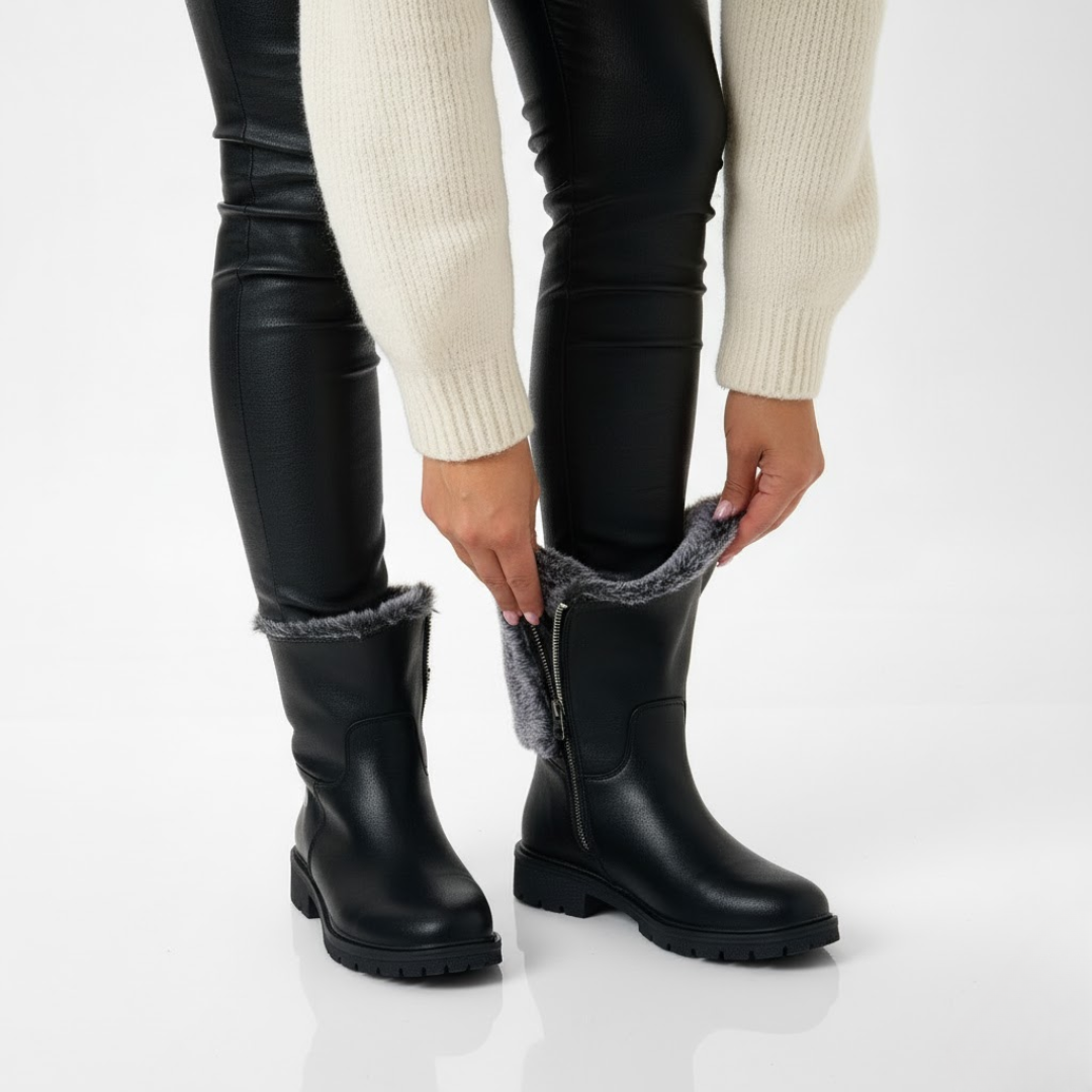 Botine de iarnă pentru femei cu căptușeală interioară pentru confort maxim