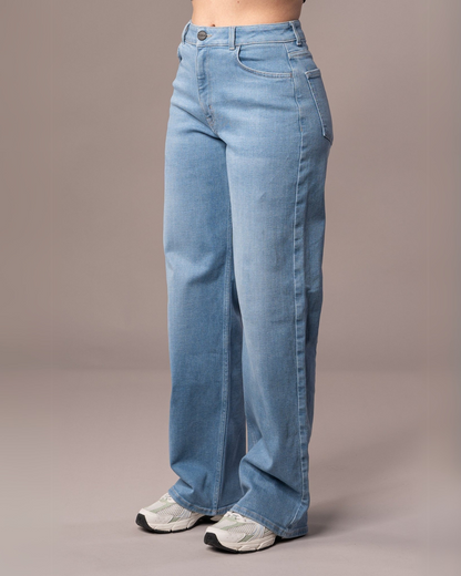 Pantaloni cu Talie Înaltă și Croială Alungită pentru Femei