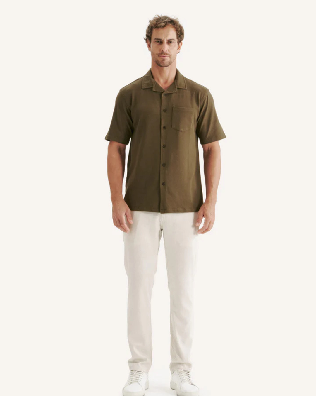 Cămașă din în cu mâneci scurte și nasturi pentru bărbați 