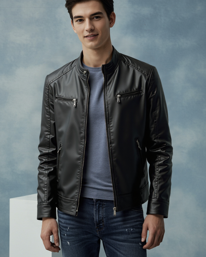 Jacheta din piele pentru bărbați