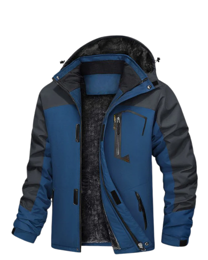 Haină de iarnă pentru bărbați cu căptușeală interioară călduroasă