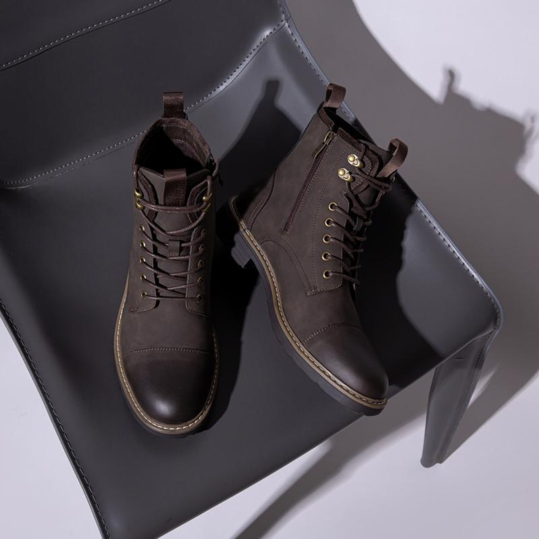 Cizme din skin pentru bărbați cu talpă antiderapantă 