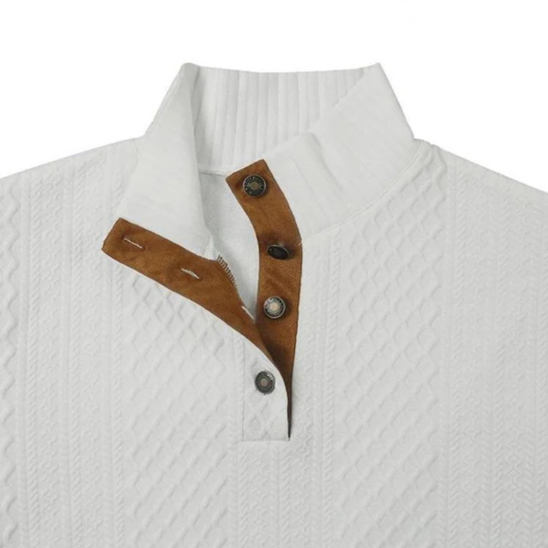 Pulover Casual cu Mânecă Lungă și Cotiere pentru Bărbați®