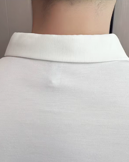 Elasticitate Ridicată Ușoară Moale și Rezistenta la încrețire Cămașă Polo Pentru Bărbați în Culoare Solidă 