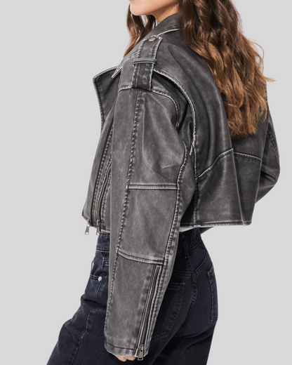 Jacheta din piele scurtă pentru femei®