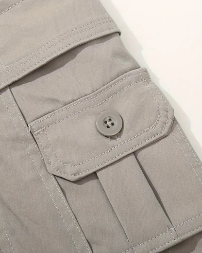 Pantaloni de Lucru Drepți pentru Bărbați, cu Mai Multe Buzunare 