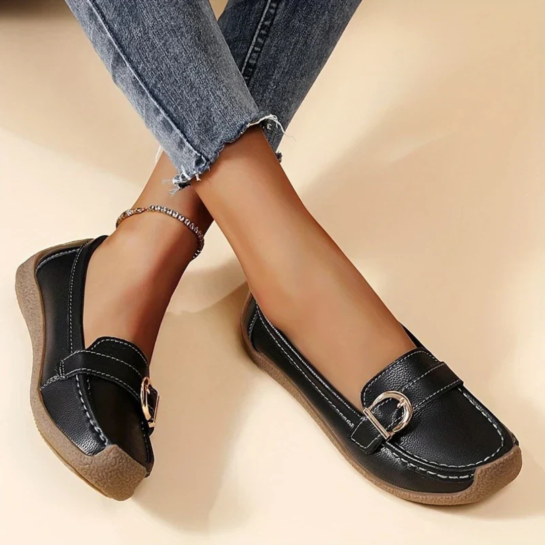 Pantofi casual ergonomici din piele pentru femei
