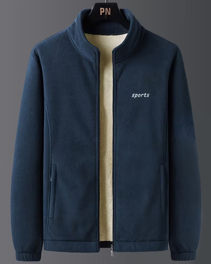 Jacheta termică căptușită cu blană artificială pentru bărbați