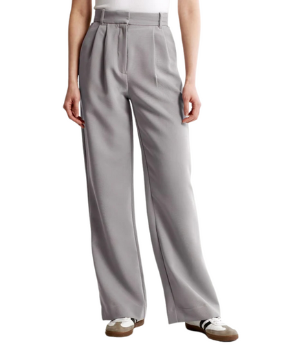 Pantaloni cu Talie Înaltă pentru Femei, cu Crăpături Elegante și Croială Largă