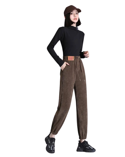 Pantaloni Groși Pentru Femei cu Căptușeală din Fleece