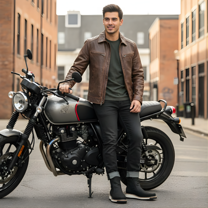 Cizme retro cu vârf pătrat pentru bărbați®