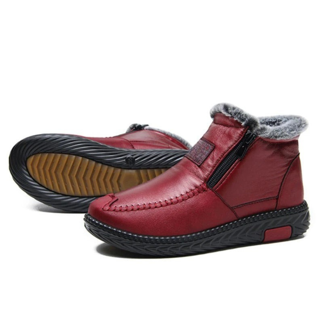 Cizme polare din piele pentru femei